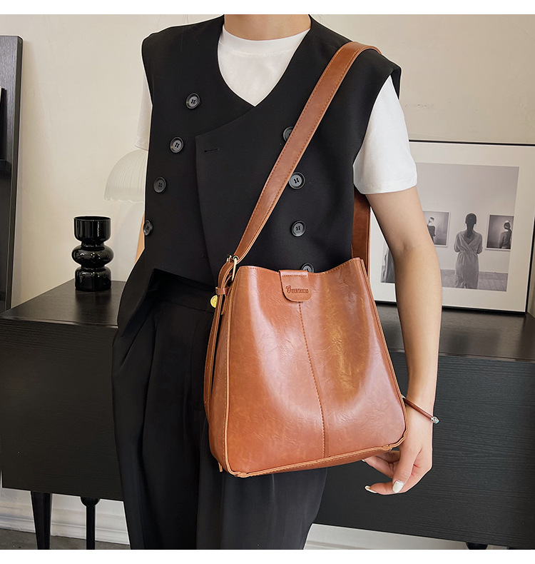 New fashionable and versatile women's single-shoulder bag and women's bag, a best-selling large-capacity bucket bun for European and American foreign trade undefined