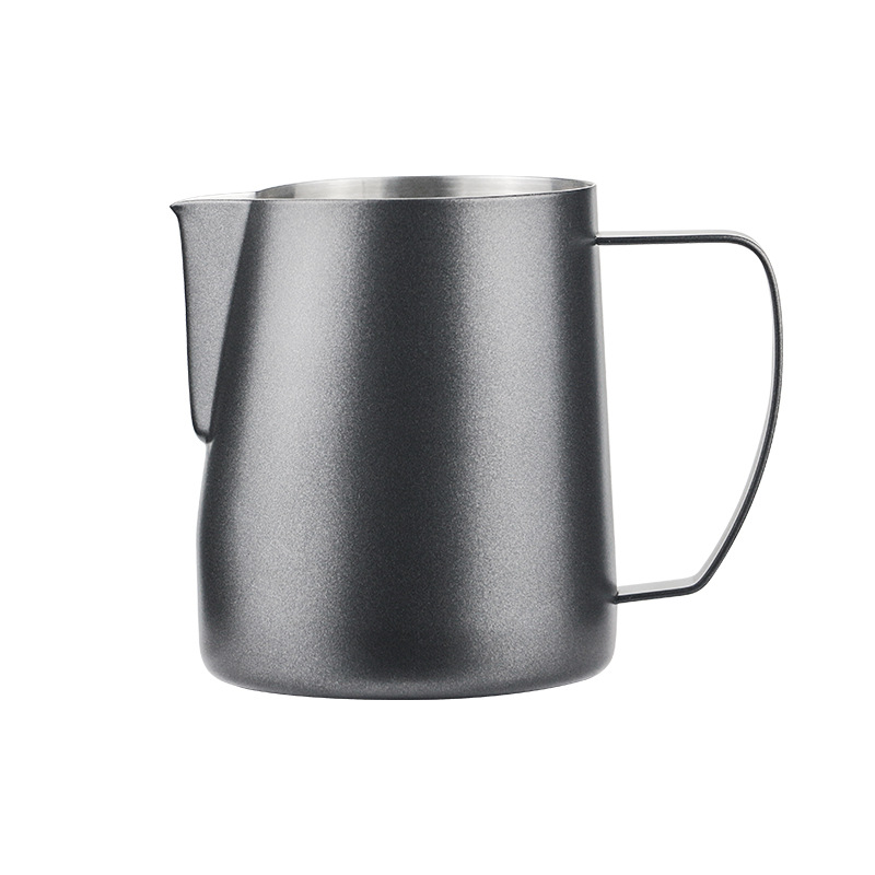 Nibu café flor taza 304 Acero inoxidable engrosada en relieve boca puntiaguda flor olla italiana leche burbuja taza 450 700ml