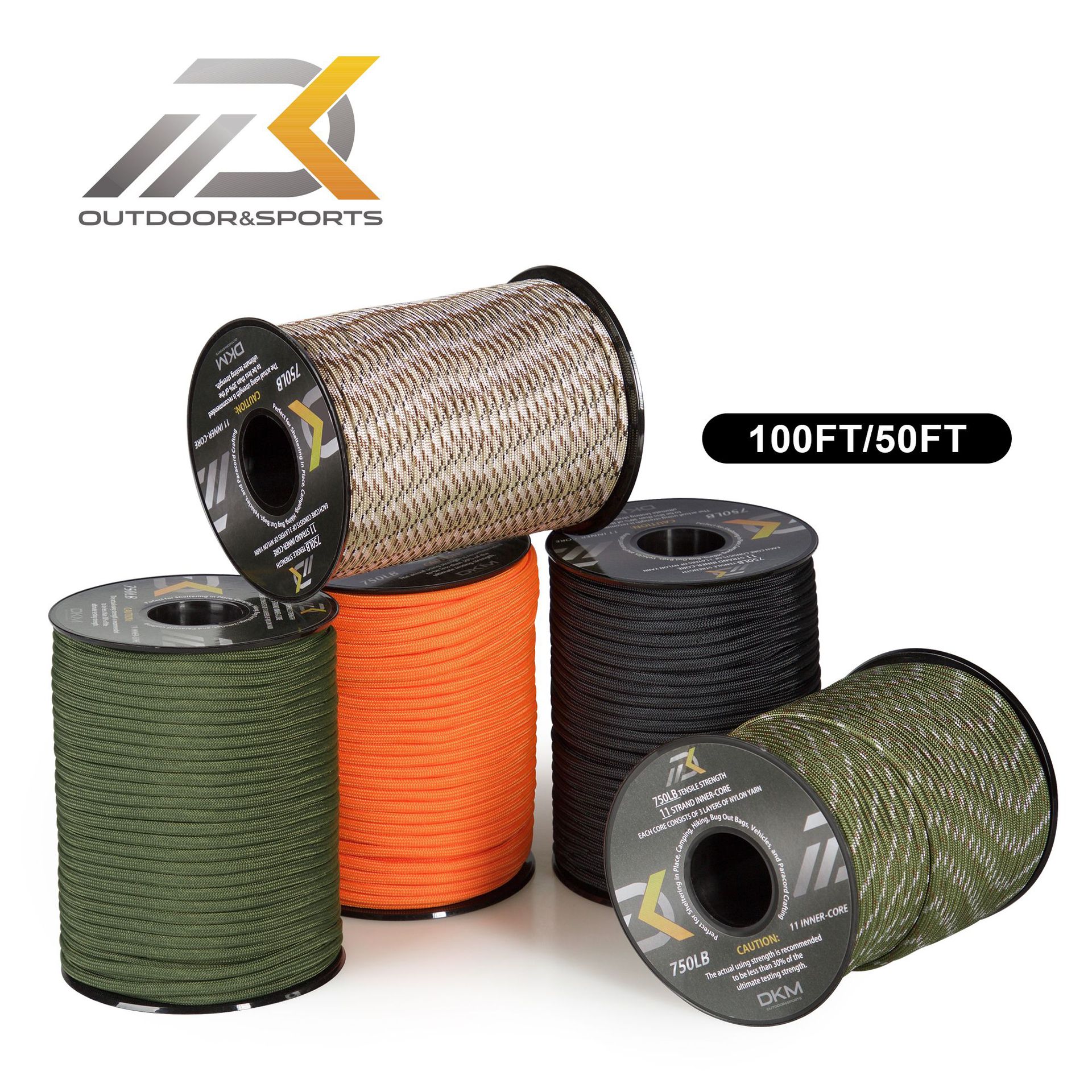 厂家直供军规高品质高强涤纶11芯伞绳编织手链绳降落伞绳帐篷拉绳