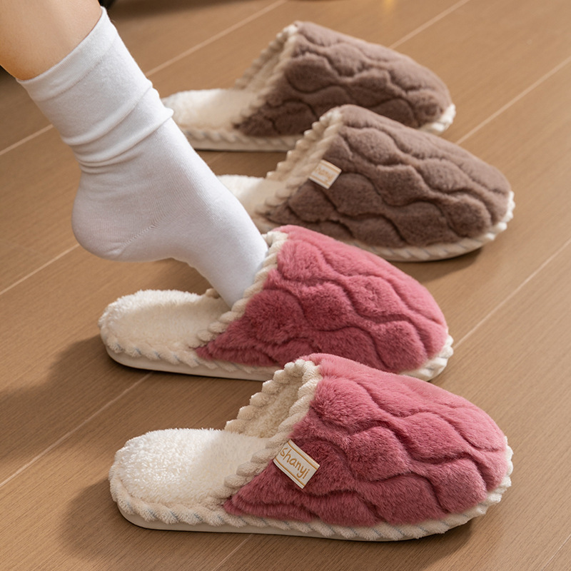 慈溪棉拖鞋女士春秋冬天居家用室内防滑家居保暖情侣冬季毛毛绒男|undefined