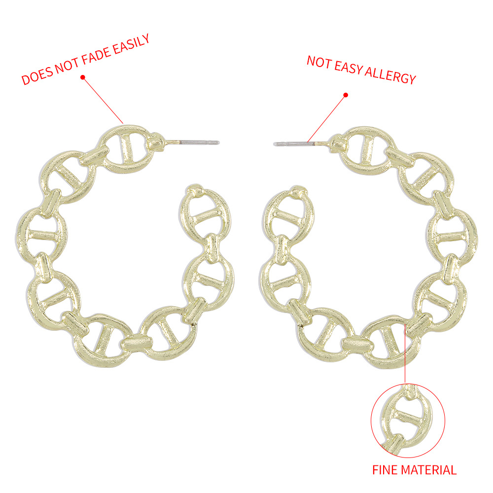 Simple Fashion Chain Exaggerated Geometric Earrings display picture 9