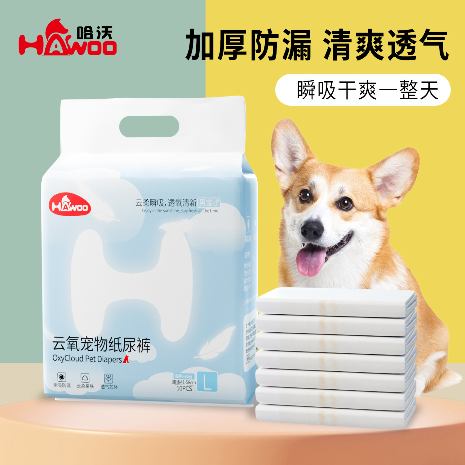 Havoyun Oxygen Pañales para mascotas Suministros para perros Pañales al por mayor Pañales desechables Pañales para perros