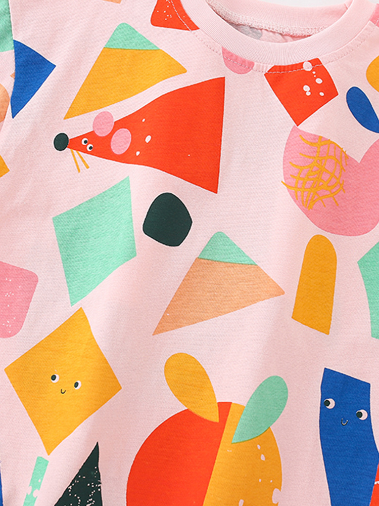 Malwee traje de niñas verano nuevos pantalones elásticos de manga corta casuales para niños europeos y americanos traje de dos piezas para niños