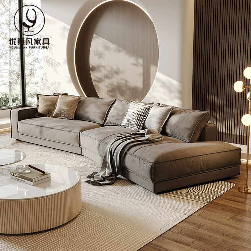 Budapest Sofa Living Room Italian Light Luxury Modern Large Apartment Special-Shaped Corner Sofa Fabric Sofa Combination