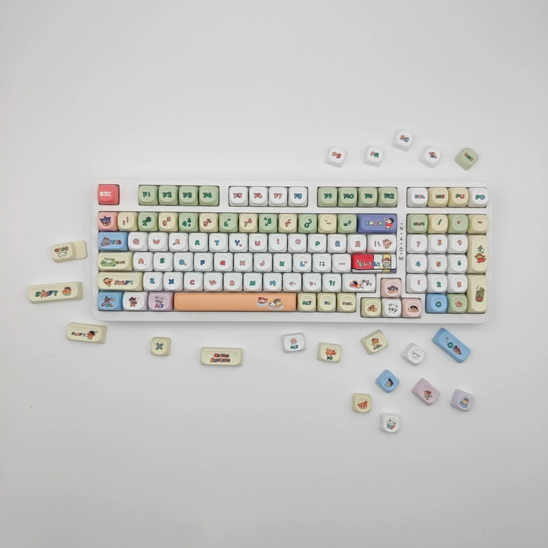 Клавишная крышка механического клавиатуры Crayon Shin-Class High Keycap, индивидуальная индивидуальная милой розовой сублимации