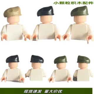 兼容乐高小颗粒积木人仔战术头盔moc零件军事特警德军美军DIY搭配