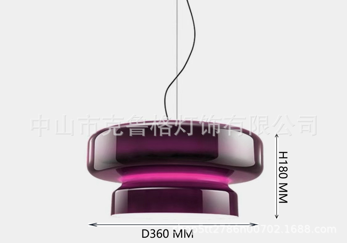 Lámpara colgante artística de vidrio estilo posmoderno