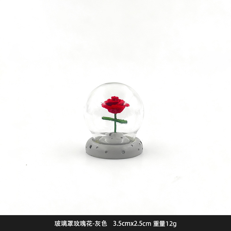 王子の小さい置物の狐のケーキdiyは永遠の花を飾って粒のデスクトップの車の樹脂のかわいい手の置物を萌えます。