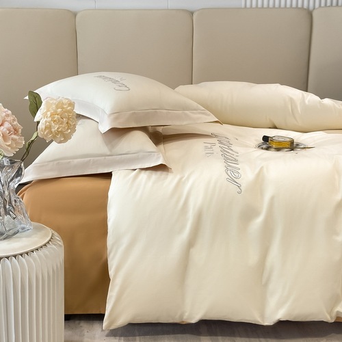 A-type 180-piece pure cotton velvet four-piece set, all-cotton thick warm bed sheet and duvet cover, bed skirt, autumn and winter bedding.