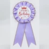 Gold edge ribbon badge IT'S MY Birthday* light purple