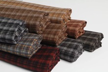 秋冬磨毛格子布 西装面料 风衣面料 裤子面料 童装面料 鞋材 布料