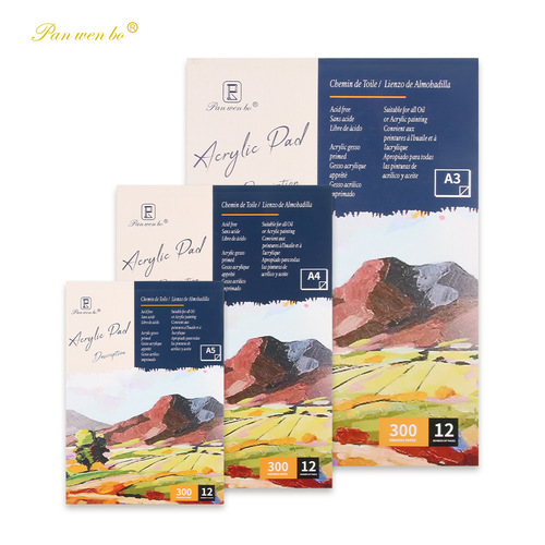Acrylic and Oil Painting Practice Notebooks for Beginners, A3/A4/A5, Thick Watercolor Paper, Wholesale
