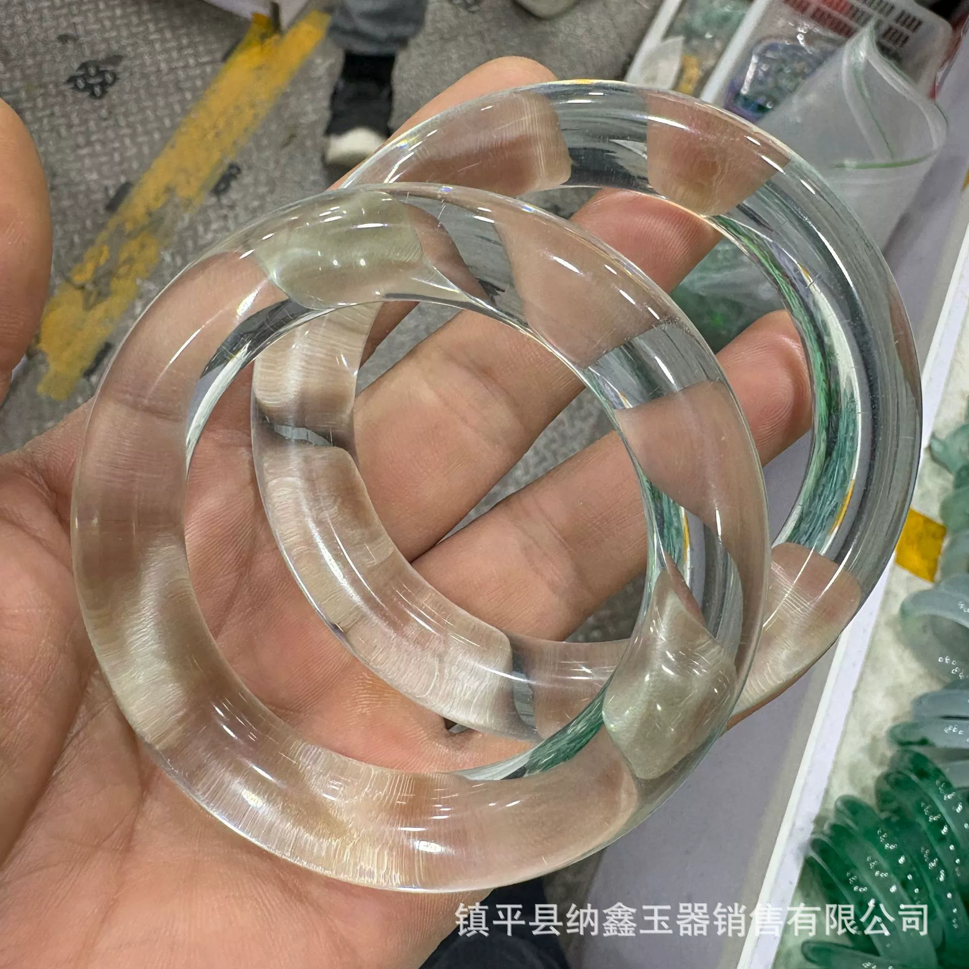 Производитель оптовая прозрачная кристальная стеклянная толстой круглый браслет глазурованный браслет кристально чистый без примесей товары