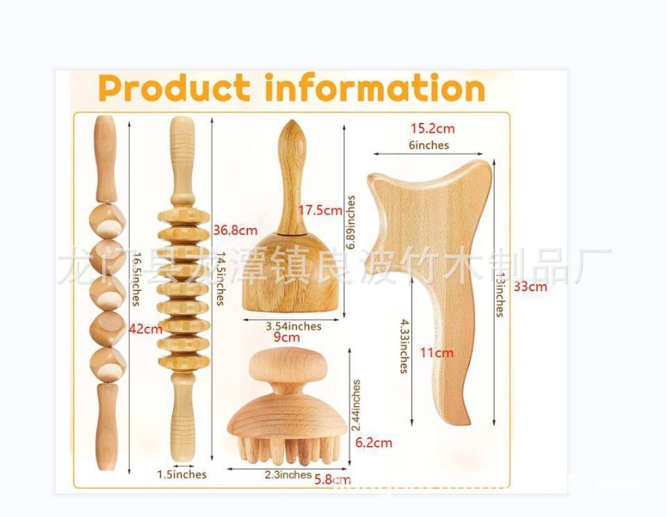 Dados de madera maciza barra rodante raspado tablero Meridiano dragado taza de masaje cabeza de setas cuerpo entero traje de masaje universal