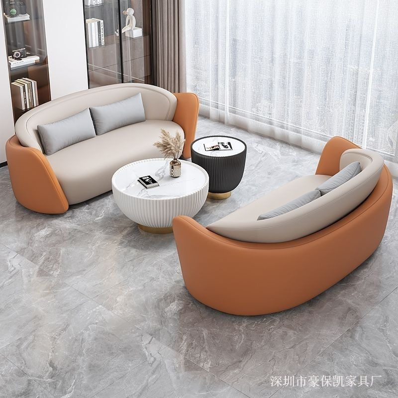 Sofá de recepción de negocios combinación de lobby de hotel sofá de negociación sala de ventas sala de salón de belleza sofá mesas y sillas