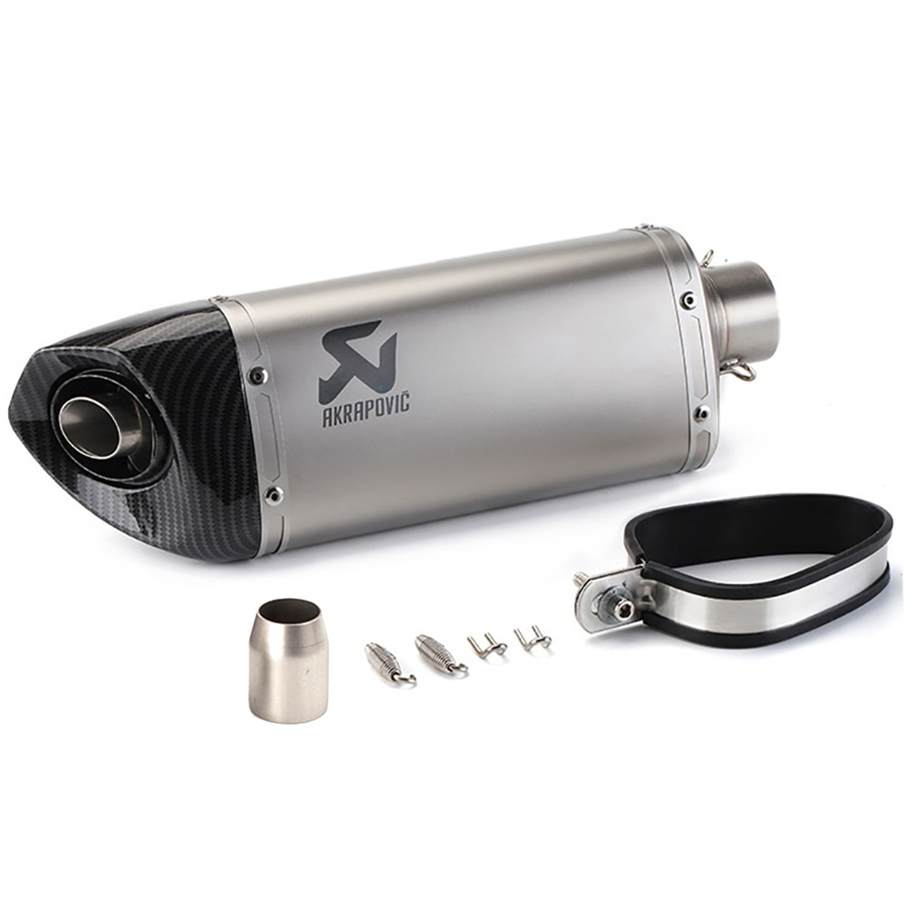 51mm motorcycle modified Scorpio exhaust pipe with muffler imitation carbon fiber oblique triangle CB500X Kaiyue 321