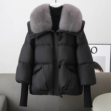 高端皮草羽绒服女2024冬季新款年轻款炸街狐狸毛鹅绒外套洋气爆款