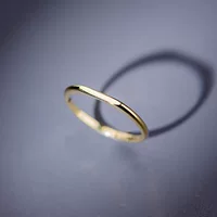 Женское золотое кольцо 9K/10K/14K/18K, буквенно-числовое глянцевое указательное кольцо на палец 30386 с гравировкой