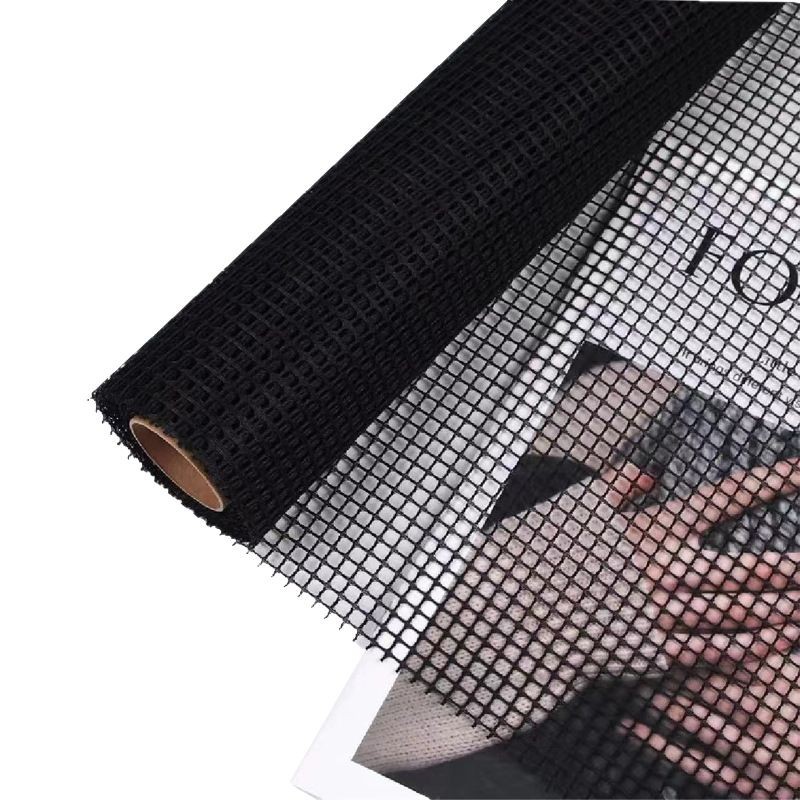 Papel de envolver de flores de malla cuadrada coreana, hilo de flores envuelto en rosas hecho a mano, material de malla de hilo duro, suministros para floristería