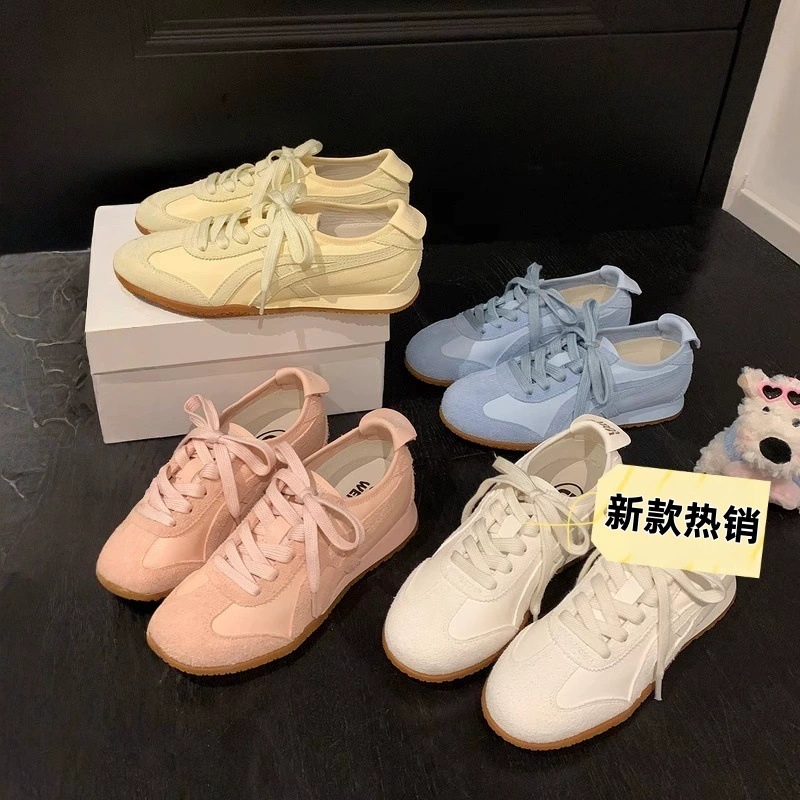 ''Ruoji'' сердцебиение ~ Кожаная обувь Argamble Traични женская повседневная летняя новая дышащая маленькая белая обувь женская модель