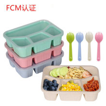 跨境分格餐盒上班族便携式饭盒可加热便当盒午餐盒户外旅行便餐盒