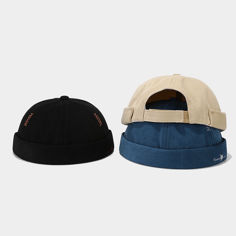 Sombrero de piel de melón estilo retro literatura japonesa simple pequeño sombrero de moda fresco para mujeres estilo coreano sombrero sin bordes para hombres image 3