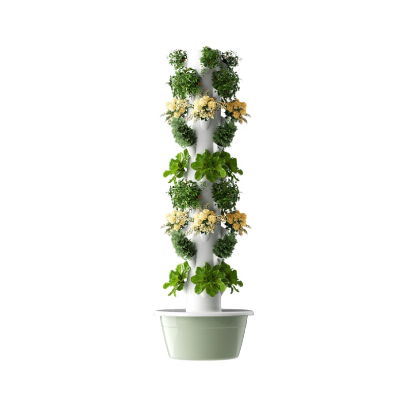 Torre hidropónica, plantadora de vegetales inteligente, cultivo sin suelo, cultivo de vegetales, sistema hidropónico, granja familiar vertical transfronteriza