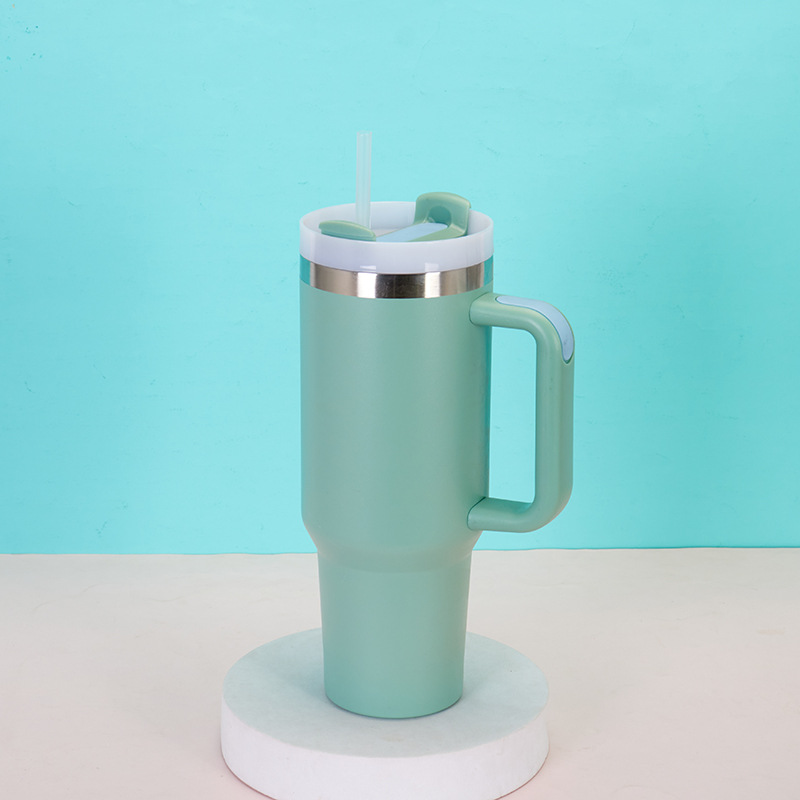 Isolierte Trinkflasche 40oz Mit Henkel Und Trinkhalm Edelstahl_voghion.com