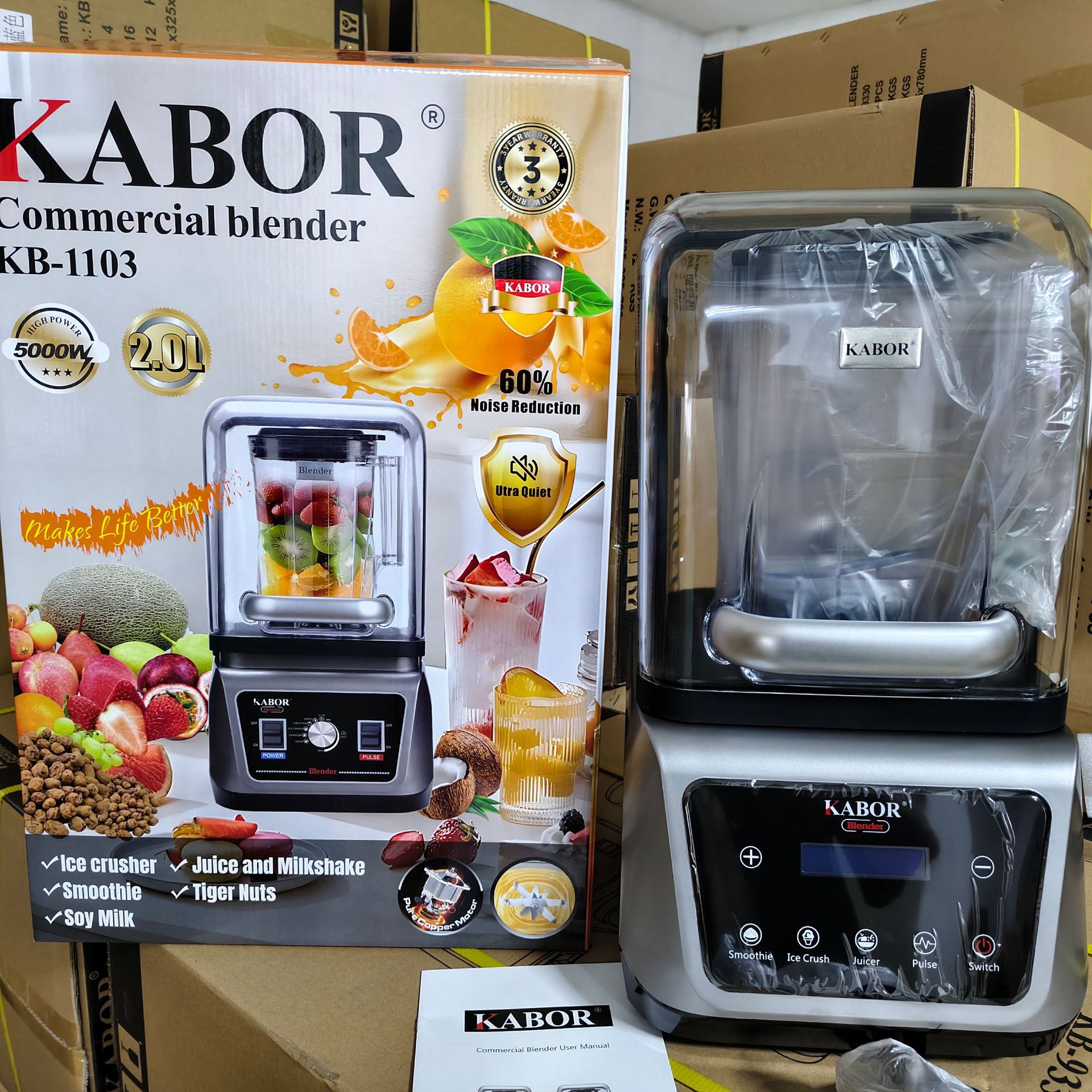 KABOR 9540 Pure copper motor Blender 大功率商用破壁机搅拌机