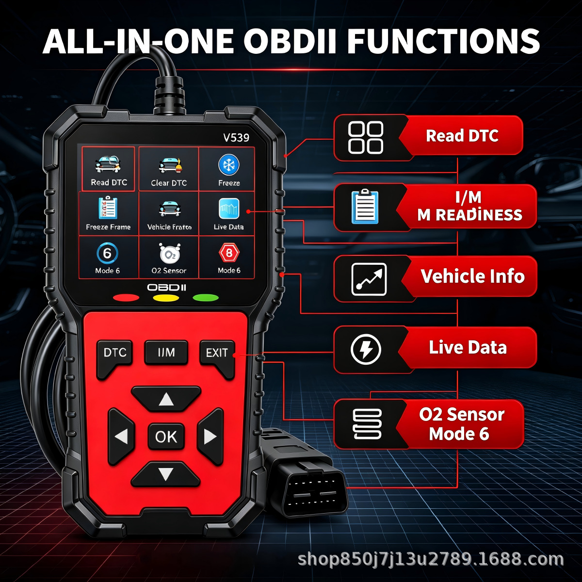 Brand new V539 car diagnostic tool OBD 2 on-board diagnostic tool full-function OBDII car scanner