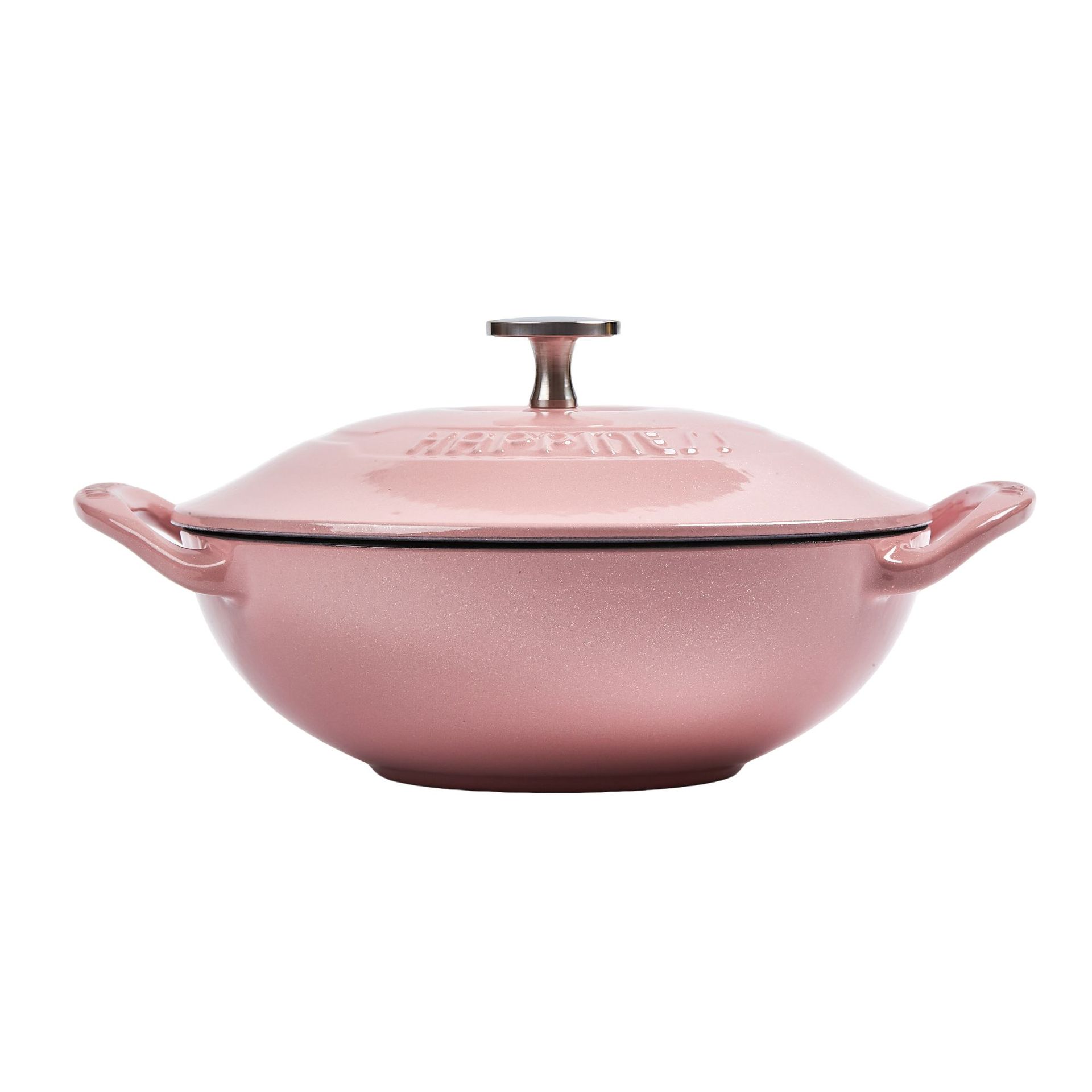 Little Happiness 21cm Court pot esmalte olla de hierro fundido olla de sopa olla de esmalte olla de arroz multifuncional olla de estofado doméstica