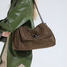 外贸bags跨境女包亚马逊热销麂皮包包大容量女欧美复古链条单肩包