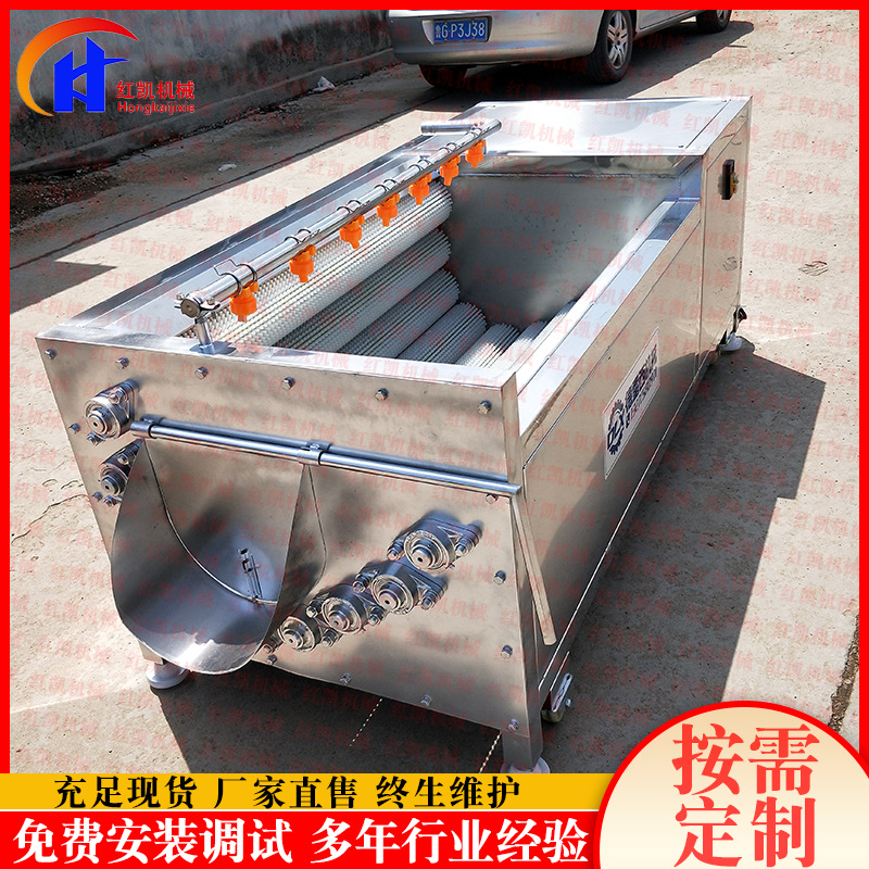 供应山薯毛棍清洗机 不锈钢生姜去皮机设备 香芋毛棍清洗机设备