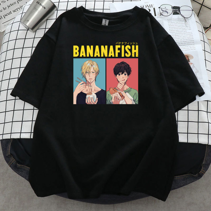 Banana Fish动漫新番周边衣服 大户爱男女二次元短袖T恤夏季新款