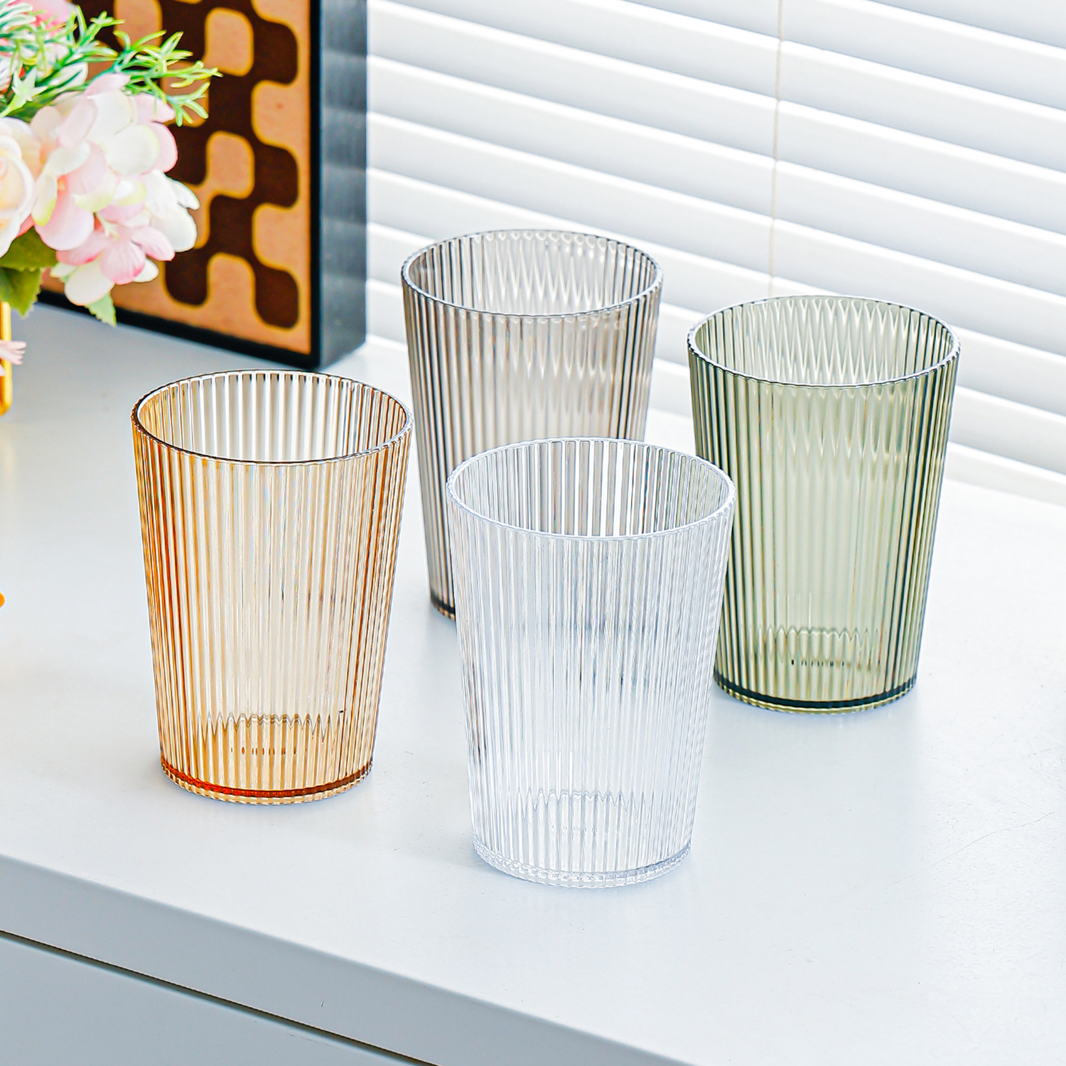 Taza de vidrio de alta calidad, taza de agua potable, taza de té con asa, juego de tetera, sala de estar, hospitalidad familiar, simplicidad moderna