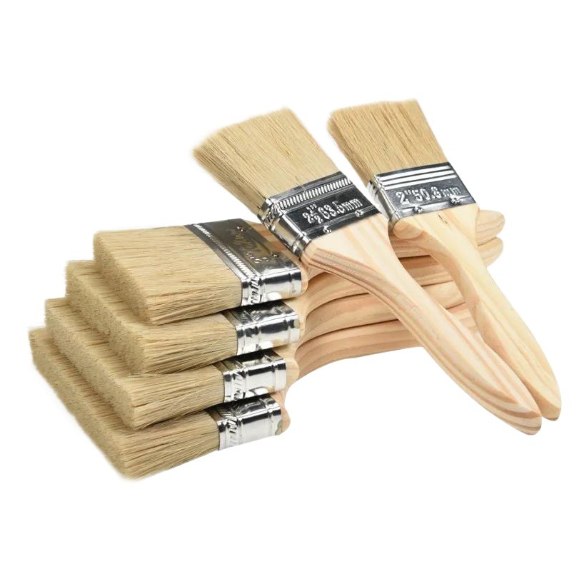 Cepillo de pintura genuino Cepillo de pelo de cerdo de 3 pulgadas para uso industrial Fabricante de 4 cepillos pequeños Cerdo de 2 pulgadas Cepillo grueso Cepillo de aceite