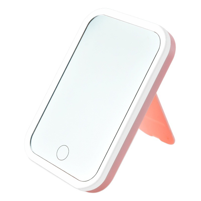 LED espejo de maquillaje con lámpara estudiante hembra relleno portátil plegable dormitorio Escritorio de escritorio espejo de vanidad espejo portátil