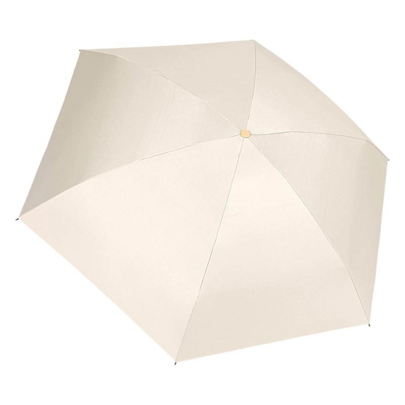 Nuevo paraguas de cinco veces seis huesos ultra-luz espejo caja cápsula paraguas sombrilla negro pegamento protección solar protección UV publicidad paraguas