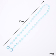 創意新款透明亞克力愛心斜挎鏈包包單肩鏈手機殼掛繩掛飾防摔鏈條