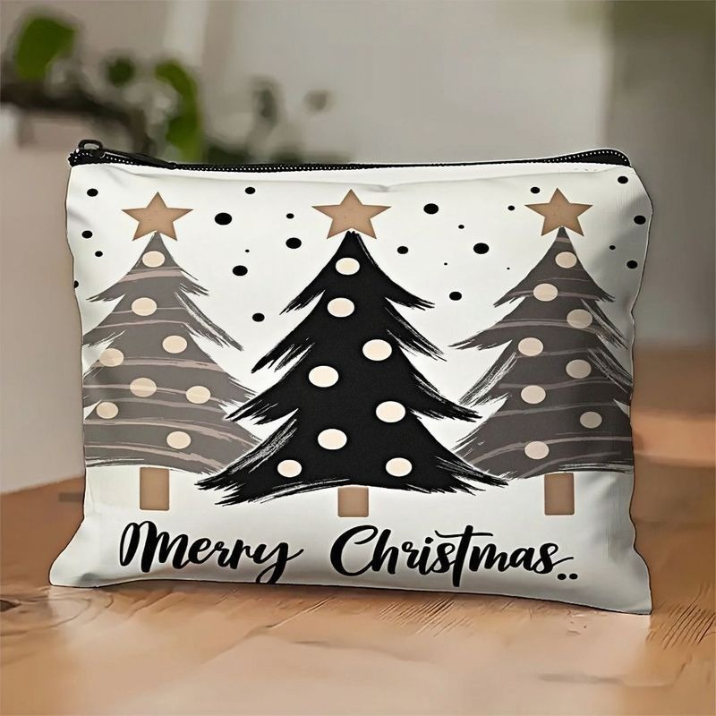 Cute black golden design durable cosmetic bag