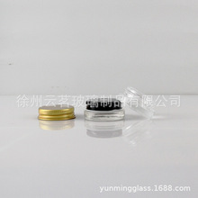 透明玻璃六边形眼霜瓶烟油瓶7ml大麻瓶儿童保护盖双层盖压旋盖