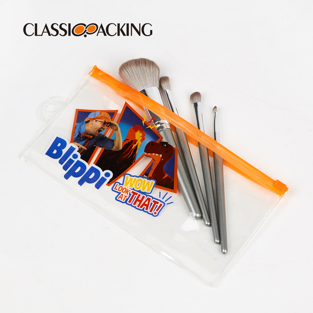 Fábrica al por mayor impermeable PVC plástico bolsa de almacenamiento portátil simple bolsa de lavado transparente a prueba de polvo bolsa de cremallera