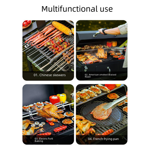 Multifunctional Black Stainless Steel BBQ Grill Outdoor Grill Court Portable BBQ Grill Wholesale Available
