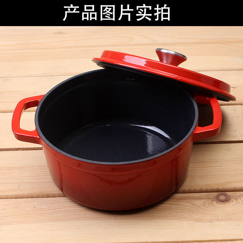 出口铸铁珐琅锅炖陶瓷煲汤陶瓷砂锅加厚搪瓷无涂层不粘可当砂锅用|undefined