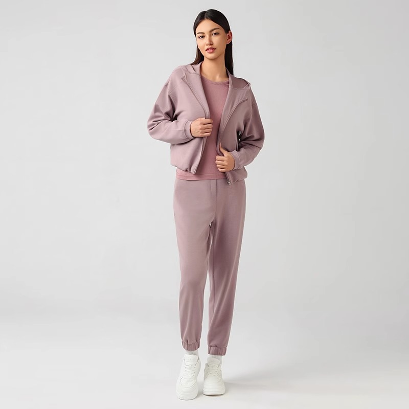 Nuevo deportivo encapuchado con cremallera cardigan suelto camiseta casual mujer versátil perezosa carrera chaqueta de entrenamiento abrigo