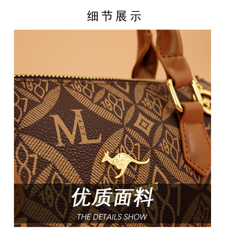 This year's popular cross-border handbag for women is the 2024 new printed letter texture light luxury Boston handbag and single-shoulder bag Application Scenario