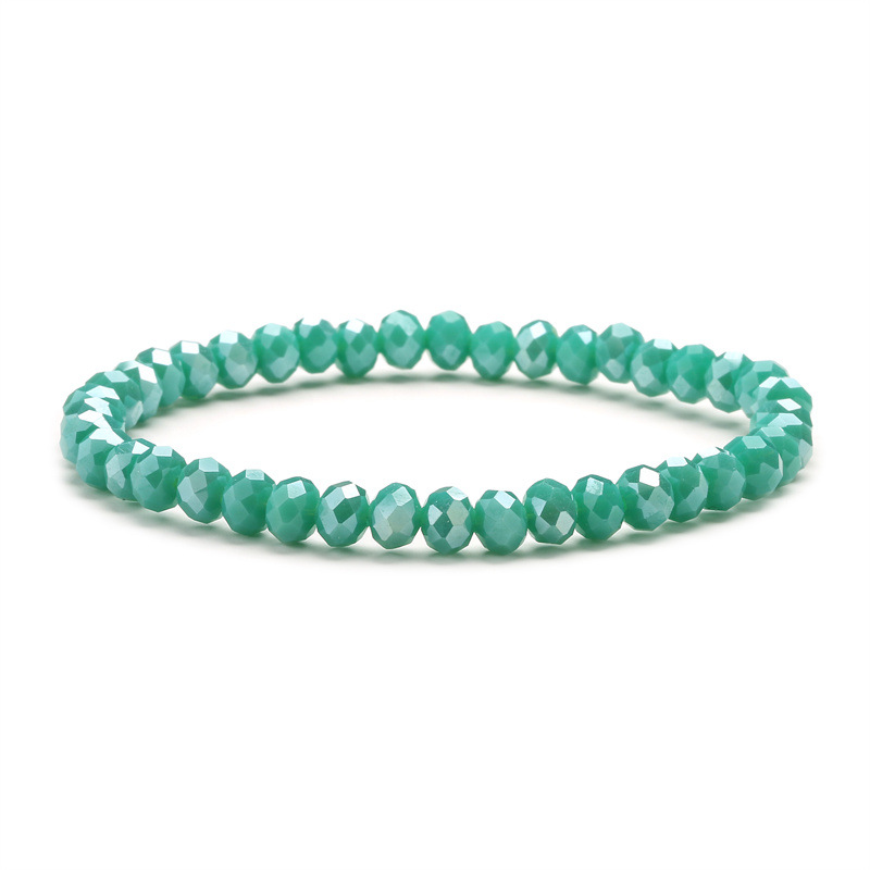 Cruz-frontera Super brillante colorido cristal 6MM cristal cuentas pulsera multi-color cristal cuentas pulsera