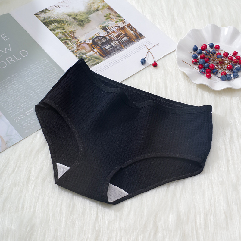 En stock 5A ropa interior antibacteriana para mujer hilo de verano fino transpirable color caramelo algodón Mediados de cintura chica estudiante ropa interior