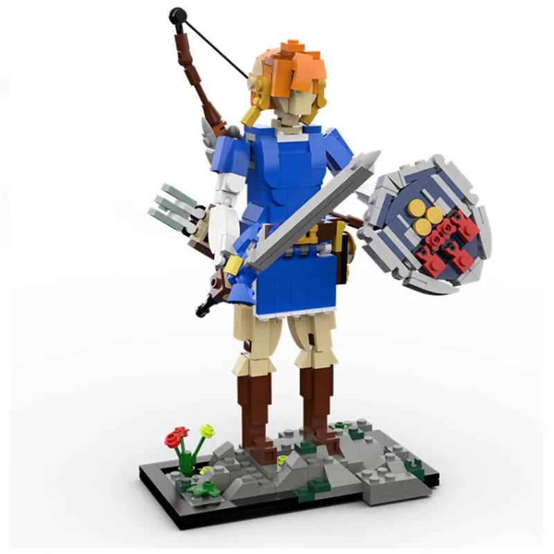 Совместимо с MOC блоками LEGO, размещающие набор строительных блоков на столе в Элида-Дикой Линк модель для боя игрушек