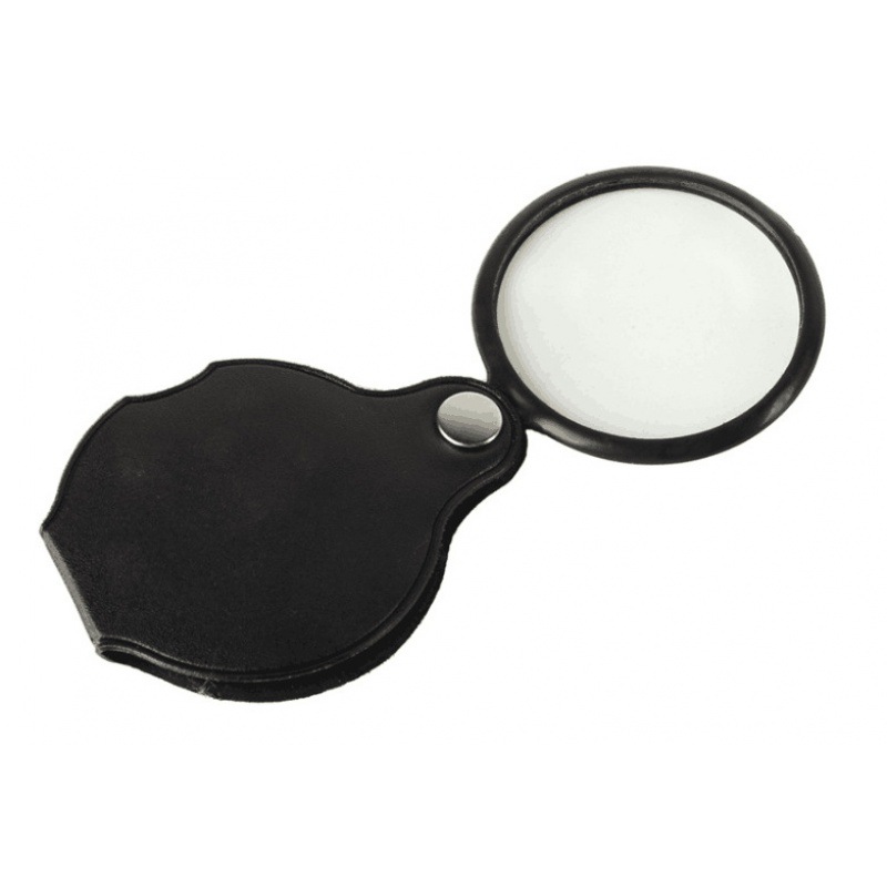 50皮套放大镜5倍高清玻璃镜片手持式折叠便携式老人学生儿童阅读